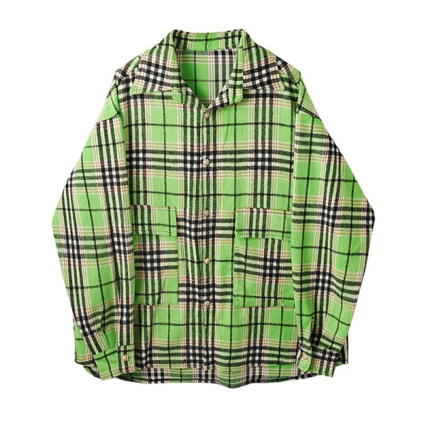 Retro Men's And Women's Fashionable Shirts Thick Trend Lapel Tops