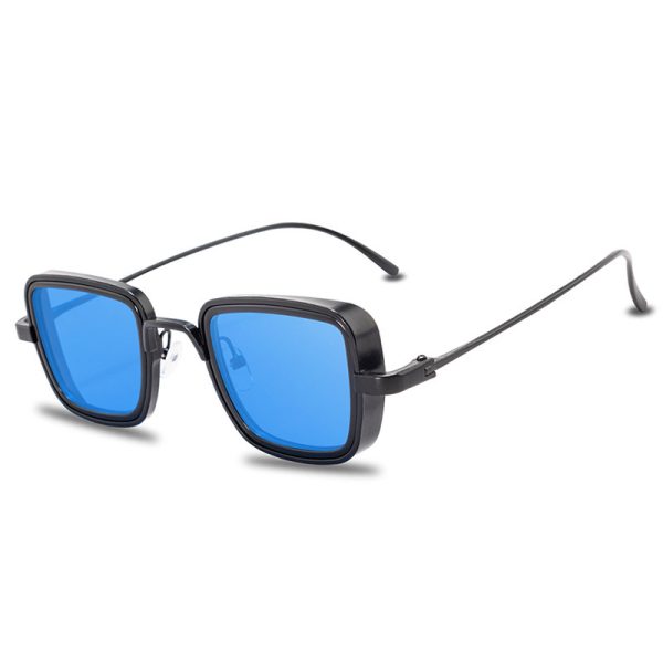 ⁦Vintage Steampunk Sunglasses Men Retro Metal Square⁩ - الصورة ⁦6⁩