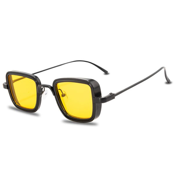 ⁦Vintage Steampunk Sunglasses Men Retro Metal Square⁩ - الصورة ⁦7⁩