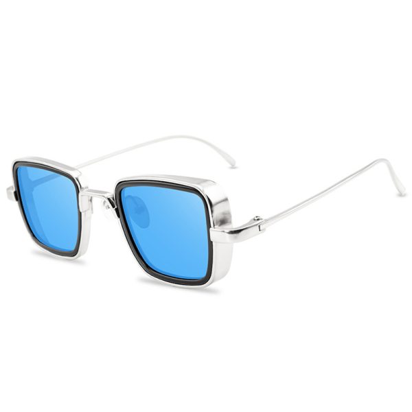 ⁦Vintage Steampunk Sunglasses Men Retro Metal Square⁩ - الصورة ⁦8⁩