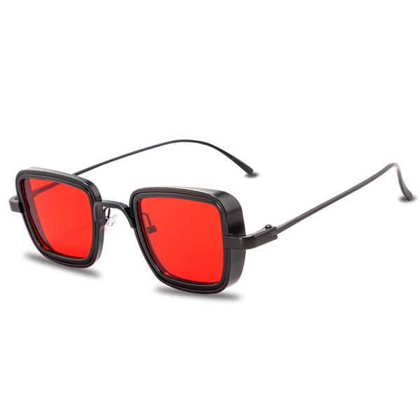⁦Vintage Steampunk Sunglasses Men Retro Metal Square⁩ - الصورة ⁦5⁩