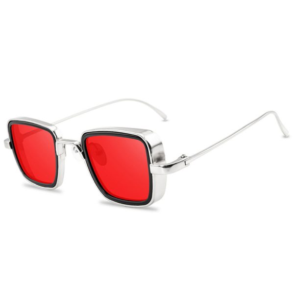 ⁦Vintage Steampunk Sunglasses Men Retro Metal Square⁩ - الصورة ⁦9⁩