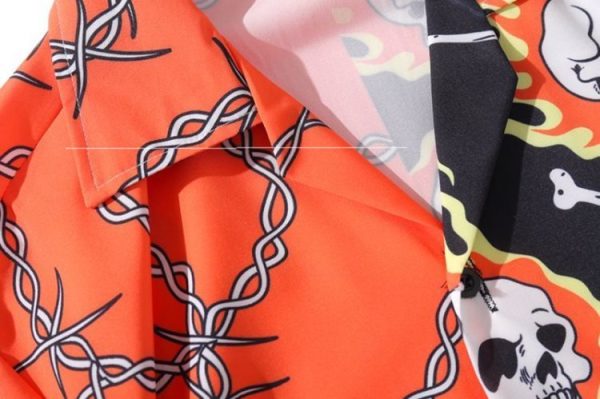 ⁦Beach Fashion Loose Harujuku Shirts for Men⁩ - الصورة ⁦5⁩