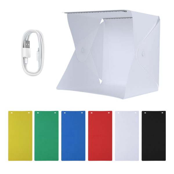 ⁦20cm folding studio Professional photo simple LED small light box⁩ - الصورة ⁦6⁩