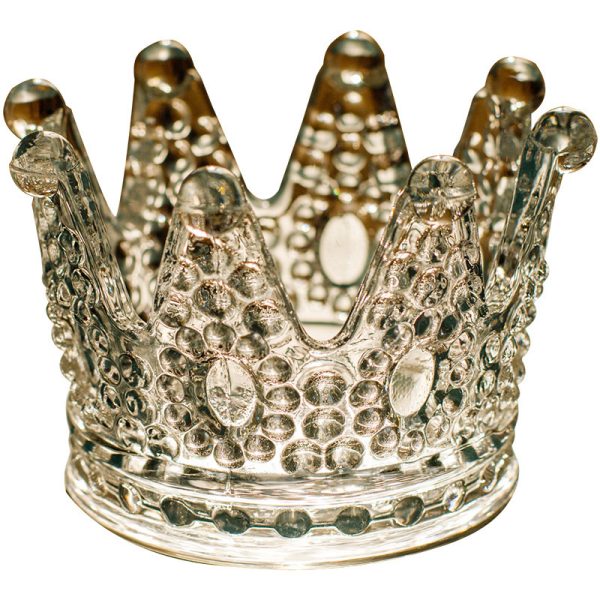 ⁦Crown Ashtray Glass Candle Holder Home Decor Smoking Accessories Gift For Men⁩ - الصورة ⁦3⁩