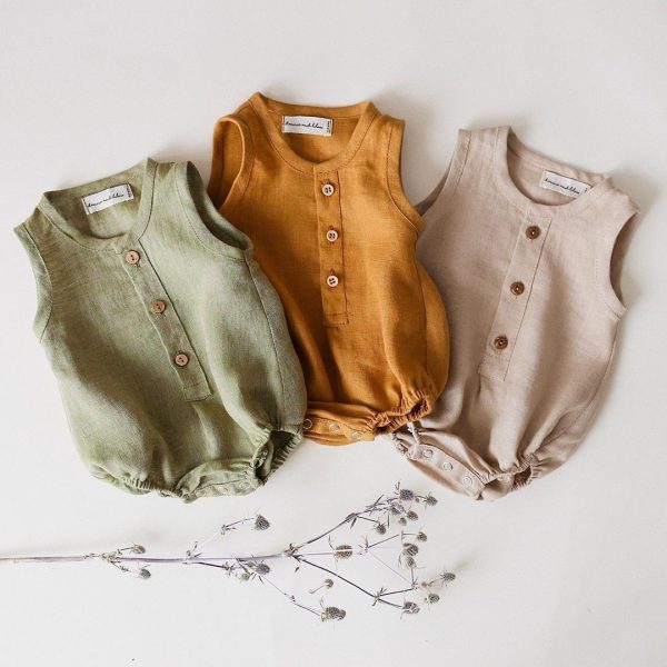 ⁦Baby'S Climbing Suit, Newborn'S Clothes, Baby'S Clothes, Cotton Hemp Kha Clothes, Boys' One-Piece Clothes⁩ - الصورة ⁦3⁩