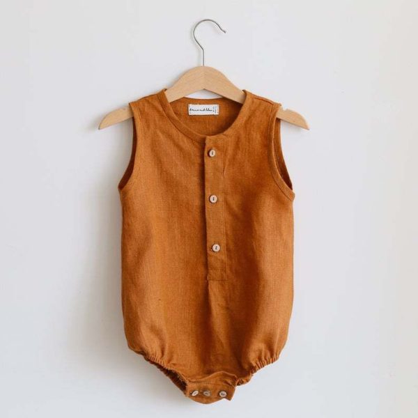 ⁦Baby'S Climbing Suit, Newborn'S Clothes, Baby'S Clothes, Cotton Hemp Kha Clothes, Boys' One-Piece Clothes⁩ - الصورة ⁦2⁩