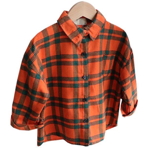 ⁦Children's Plaid Shirts In Baby Shirts For Men And Women⁩ - الصورة ⁦4⁩