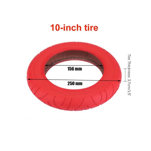 ⁦Xiaomi Electric Scooter Accessories Red Pneumatic Tire⁩ - الصورة ⁦2⁩