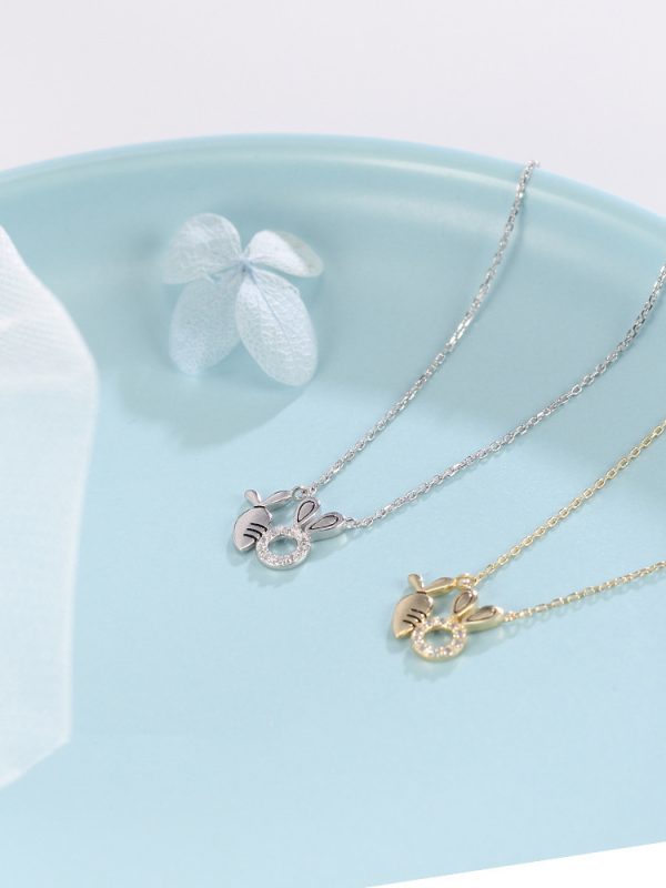 ⁦Latest 18K Gold Plated Rabbit Cute Gift Trending Necklace For Girl Jewelry⁩ - الصورة ⁦2⁩