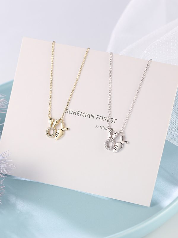⁦Latest 18K Gold Plated Rabbit Cute Gift Trending Necklace For Girl Jewelry⁩ - الصورة ⁦5⁩