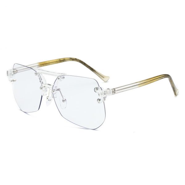 ⁦Anti-blue Glasses Rimless Flat Glasses Men⁩ - الصورة ⁦5⁩