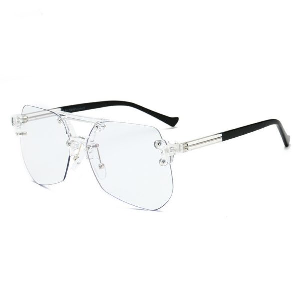 ⁦Anti-blue Glasses Rimless Flat Glasses Men⁩ - الصورة ⁦2⁩