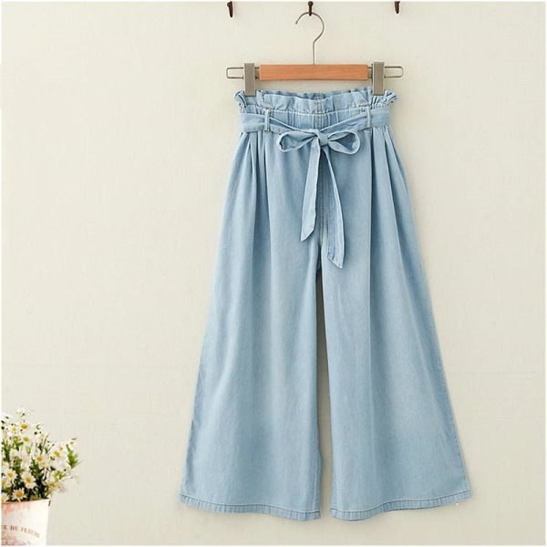 ⁦Sweet Wood Ear Jeans Cropped Pants Ladies⁩ - الصورة ⁦4⁩