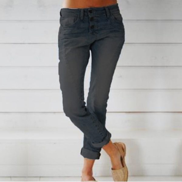 Women's Jeans Slim Slimming Straight-leg Pants