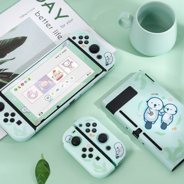 ⁦Sea Otter Switch Protective Shell PC Hard Cover Back Grip Housing NS Lite Controller Case Box For Nintendo Switch Accessories⁩ - الصورة ⁦2⁩