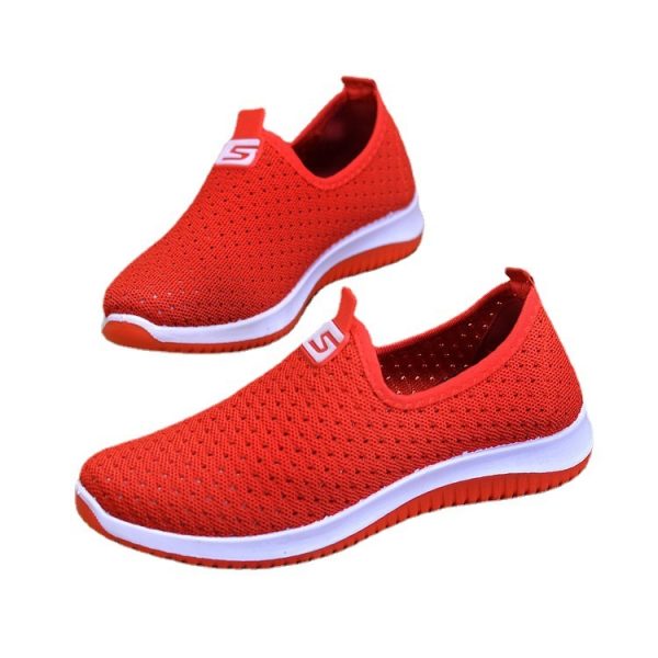 ⁦One-step Real Fly Woven Hollow Women's Net Shoes Fashion⁩ - الصورة ⁦4⁩