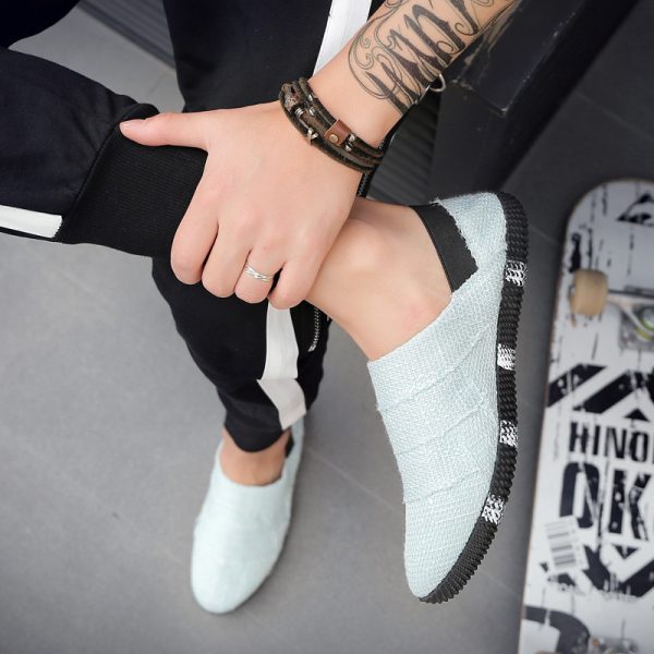 ⁦Spring And Summer Linen Canvas Shoes Men Korean Trend Casual Shoes Men⁩ - الصورة ⁦4⁩