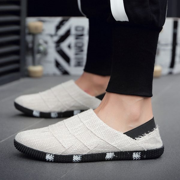 ⁦Spring And Summer Linen Canvas Shoes Men Korean Trend Casual Shoes Men⁩ - الصورة ⁦2⁩