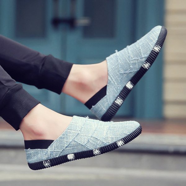 ⁦Spring And Summer Linen Canvas Shoes Men Korean Trend Casual Shoes Men⁩ - الصورة ⁦6⁩