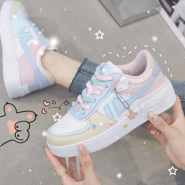 ⁦Autumn Winter New Women's High-Top Sneakers No DDecoration Fashion Increased Women's Platform Casual Shoes Couple Sneakers⁩ - الصورة ⁦2⁩