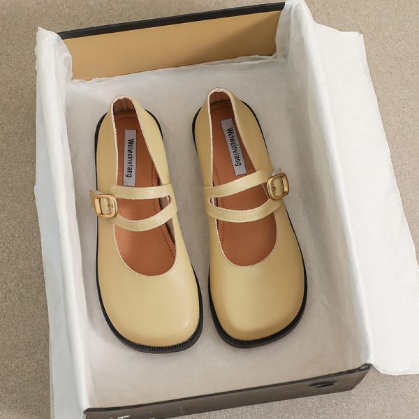 ⁦Women's Casual Mary Jane French Flat Shoes⁩ - الصورة ⁦4⁩