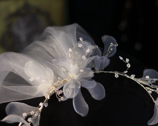 ⁦Bridal wreath veil wedding dress accessories⁩ - الصورة ⁦3⁩