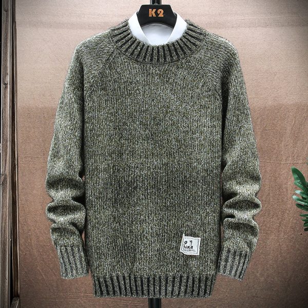 ⁦Teenagers Wear Knitted Sweater Tops And Bottoming Shirts⁩ - الصورة ⁦3⁩