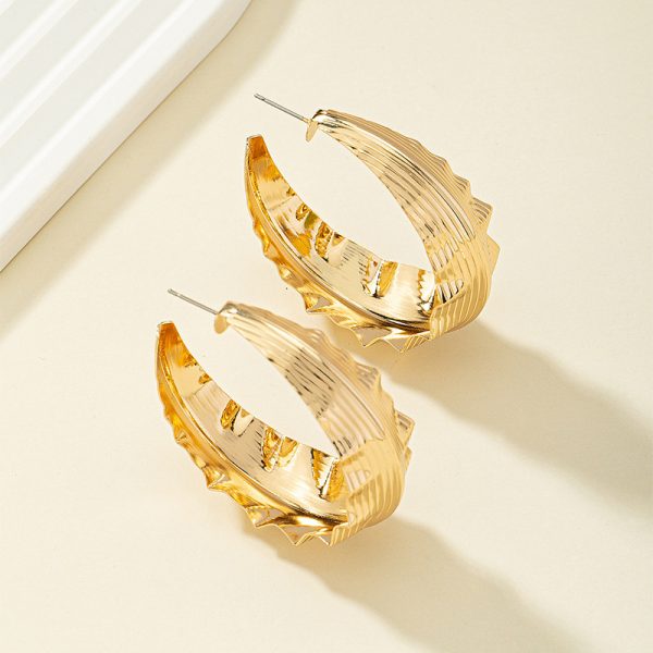 ⁦Simple Fashion Metal Geometry Trending Earrings⁩ - الصورة ⁦6⁩