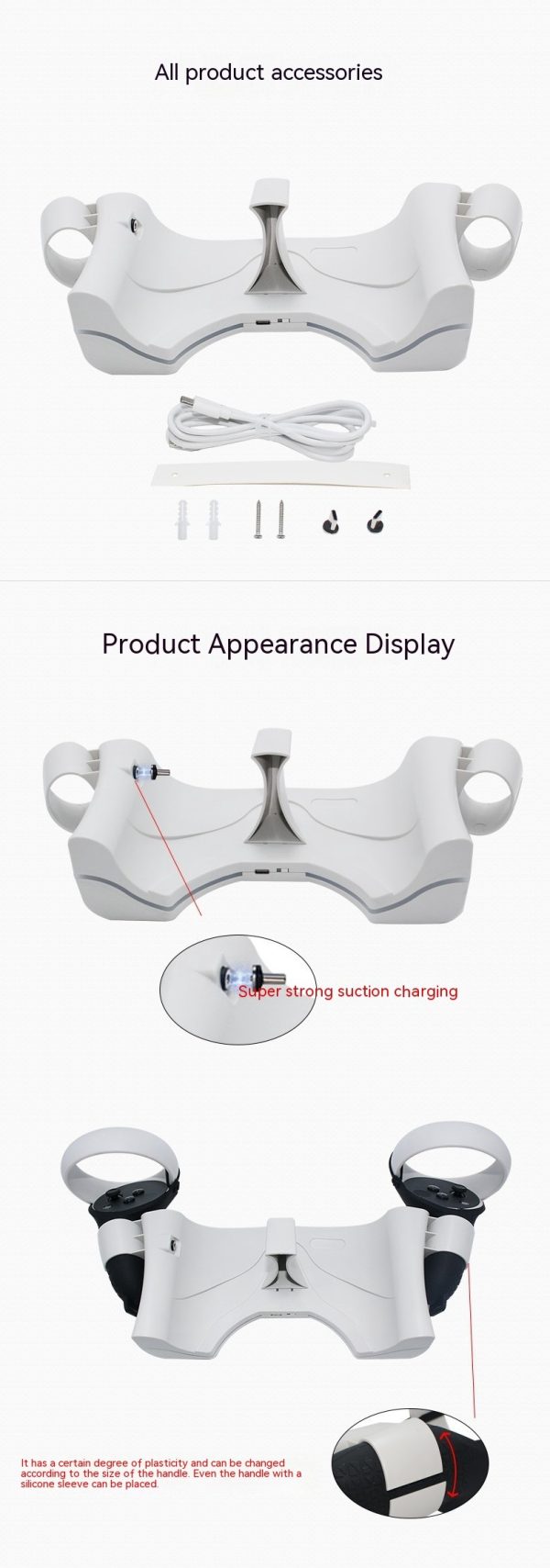 ⁦Applicable Oculus Quest2 Handle Accessories Multi-functional Wall-mounted Quick Charging Set⁩ - الصورة ⁦7⁩