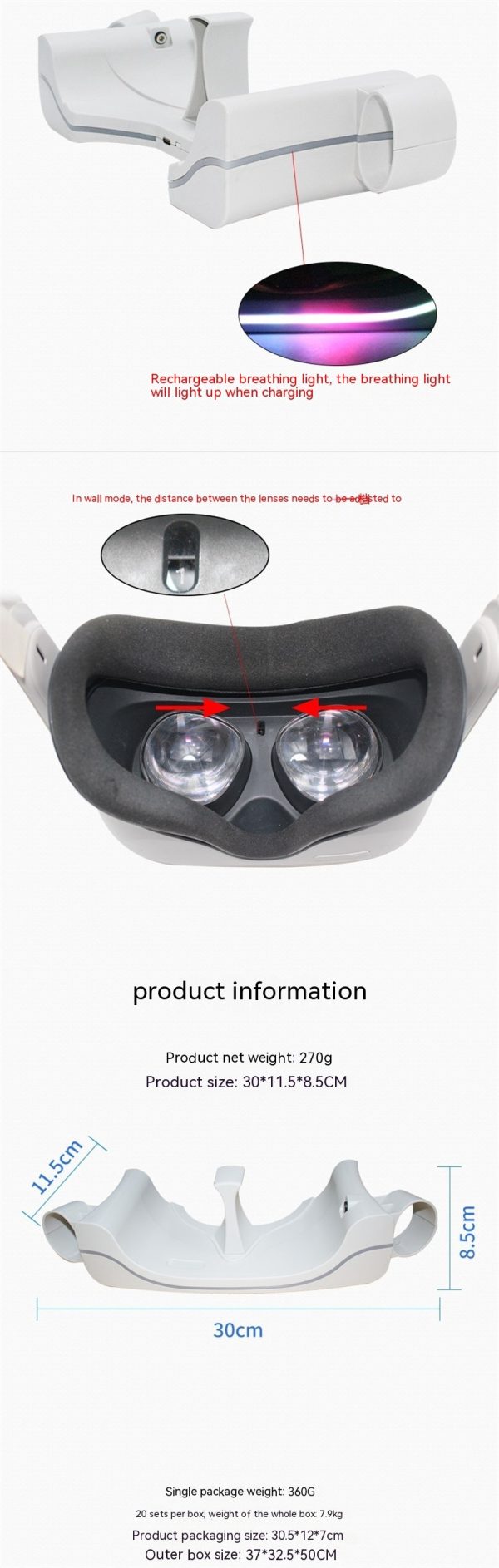 ⁦Applicable Oculus Quest2 Handle Accessories Multi-functional Wall-mounted Quick Charging Set⁩ - الصورة ⁦10⁩