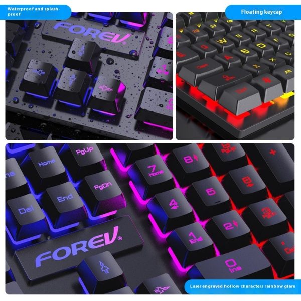 ⁦Wired Keyboard Luminous Desktop And Notebook Computer Accessories⁩ - الصورة ⁦4⁩