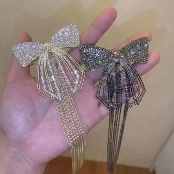 ⁦Women's Zinc Alloy Bow Tassel Hairpin Fashion Hair Accessories⁩ - الصورة ⁦7⁩