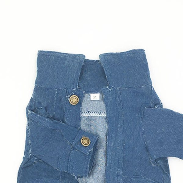 ⁦Dog Clothes Denim Clothes Puppy Pet Clothes⁩ - الصورة ⁦5⁩