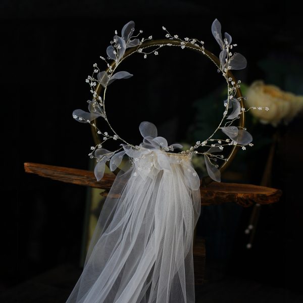⁦Super Mori Garland Bridal Veil Studio And Outdoor Photography Photo Shoot Head Accessories⁩ - الصورة ⁦2⁩