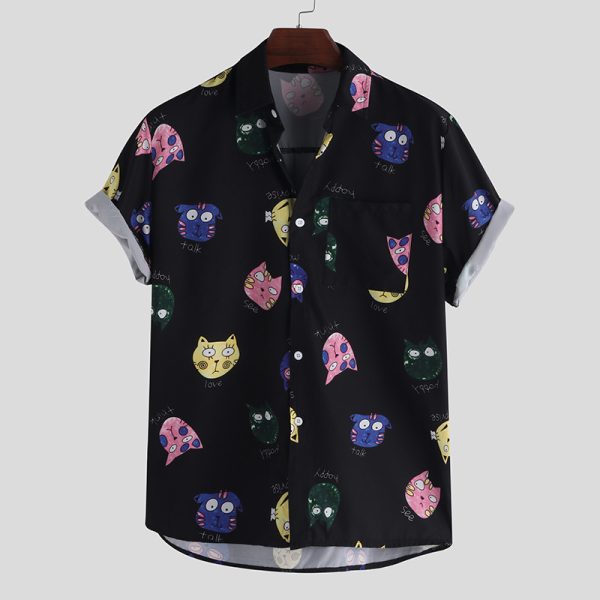 ⁦Slim Tops men shirts Printed⁩ - الصورة ⁦3⁩