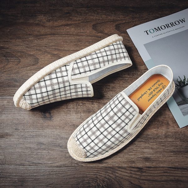 ⁦Summer breathable linen fisherman men canvas shoes⁩ - الصورة ⁦4⁩