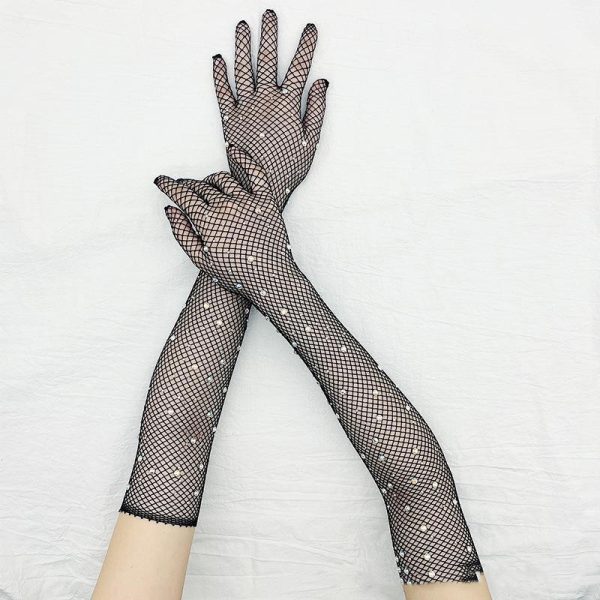 ⁦Stockings Mesh Long Gloves Wedding Accessories⁩ - الصورة ⁦2⁩