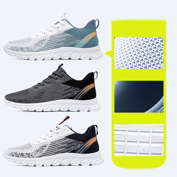 ⁦Men Sneakers Fashion Wavy Bottom Shoes Sport Running Walking Shoes⁩ - الصورة ⁦8⁩