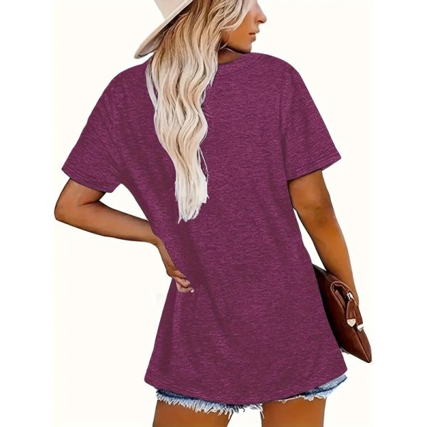 ⁦Women's Dandelion Print T Shirts Cute Graphic Tees Short Sleeve Summer Tee Tops⁩ - الصورة ⁦3⁩
