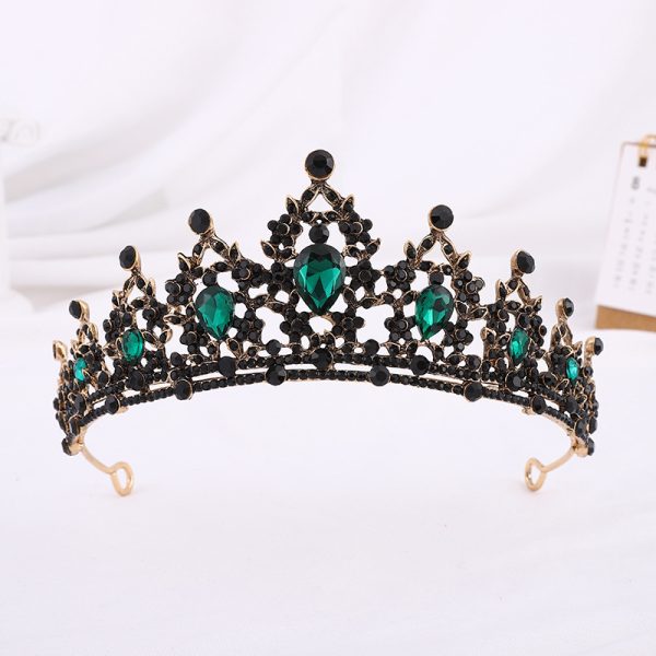 ⁦European And American Bride Tiara Baroque Crown Rhinestone Tiara Princess Crown Wedding Hair Accessories Formal Dress Accessories Wholesale⁩ - الصورة ⁦4⁩