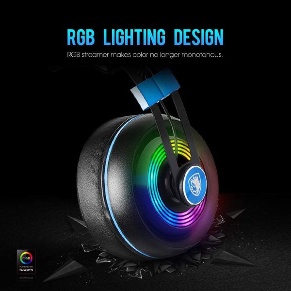 ⁦Wire-Controlled Headset With Colorful Surround Stereo Sound⁩ - الصورة ⁦3⁩
