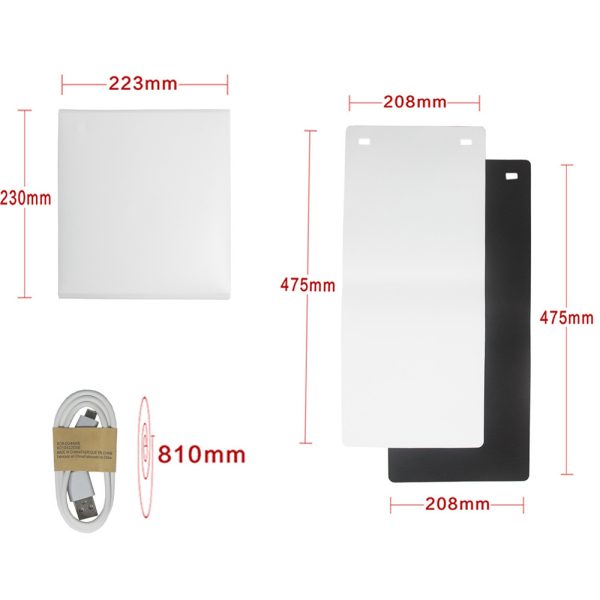 ⁦20cm folding studio Professional photo simple LED small light box⁩ - الصورة ⁦3⁩