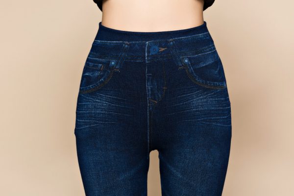 ⁦Women Leggings Plus size Faux Denim Jeans Leggings⁩ - الصورة ⁦8⁩