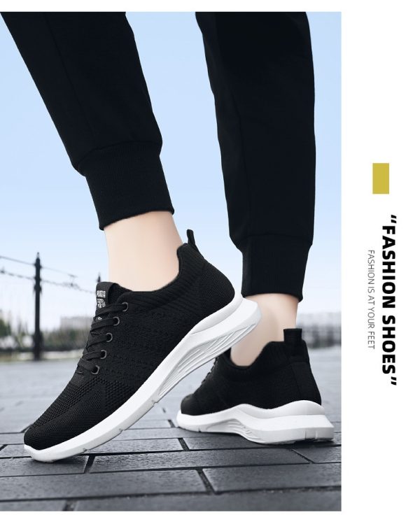 ⁦Men's Shoes Korean Casual Breathable Shoes Running Shoes Trendy Sneakers Men⁩ - الصورة ⁦9⁩