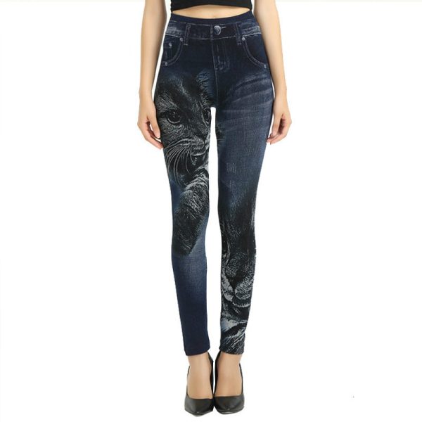 ⁦Kitten print yoga pants⁩ - الصورة ⁦3⁩