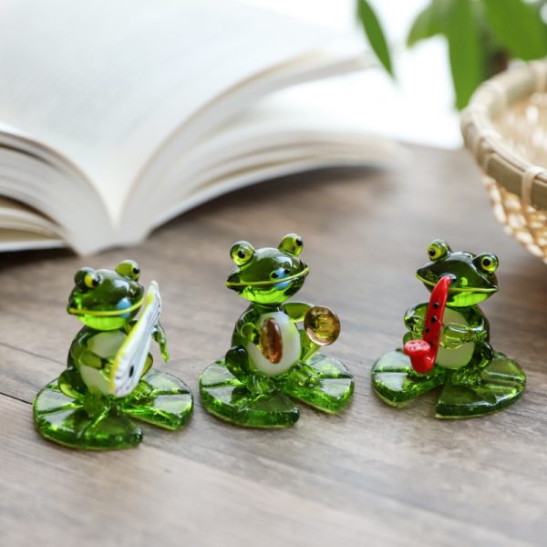 ⁦Home Decor Glass Frog Ornament Shape⁩ - الصورة ⁦7⁩