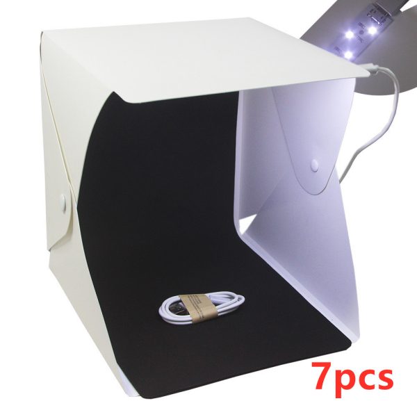 ⁦20cm folding studio Professional photo simple LED small light box⁩ - الصورة ⁦10⁩