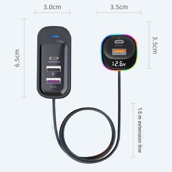 ⁦Car Charger Super Fast Charge Multi-function⁩ - الصورة ⁦3⁩