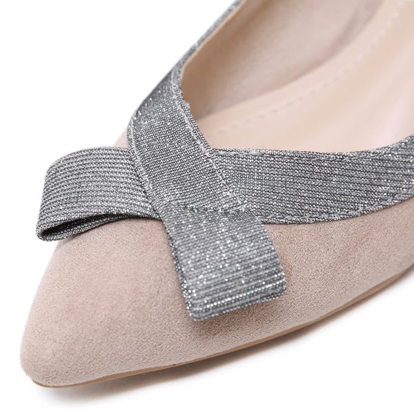 ⁦Women's inner heightening non-slip scoop shoes wedge heel peas shoes⁩ - الصورة ⁦4⁩